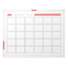 Bloc De Notas Planificador Mensual - Cinta Rd