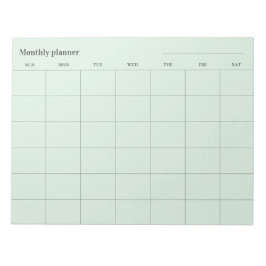 Bloc De Notas Planificador mensual minimalista, título personali