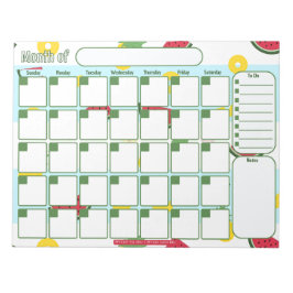 Bloc De Notas Planificador mensual personalizado | Pineapple Wat