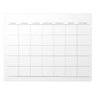 Bloc De Notas Planificador mensual simple y Minimalista