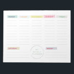 Bloc De Notas Planificador semanal de cinta Washi<br><div class="desc">Planee su semana con este simple planificador semanal con "cinta washi". Puede utilizarla como lista de compras o anotar sus tareas pendientes. También disponible:</div>