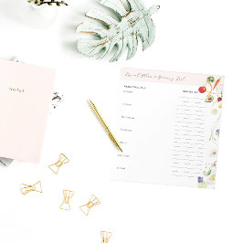 Bloc De Notas Planificador semanal de comidas con lista de compr