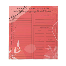 Bloc De Notas Planificador semanal de comidas: Simplifique su ti