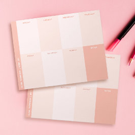 Bloc De Notas Planificador semanal de escuela secundaria Cute Gi