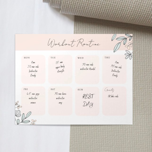 Bloc De Notas Planificador semanal de rutina de entrenamiento (Subido por el creador)