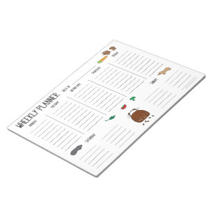 Bloc De Notas Planificador (semanal) de Wheekly del conejillo de