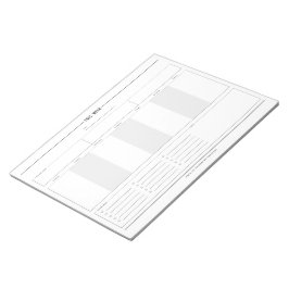 Bloc De Notas Planificador semanal minimalista, 8,5" x 11"