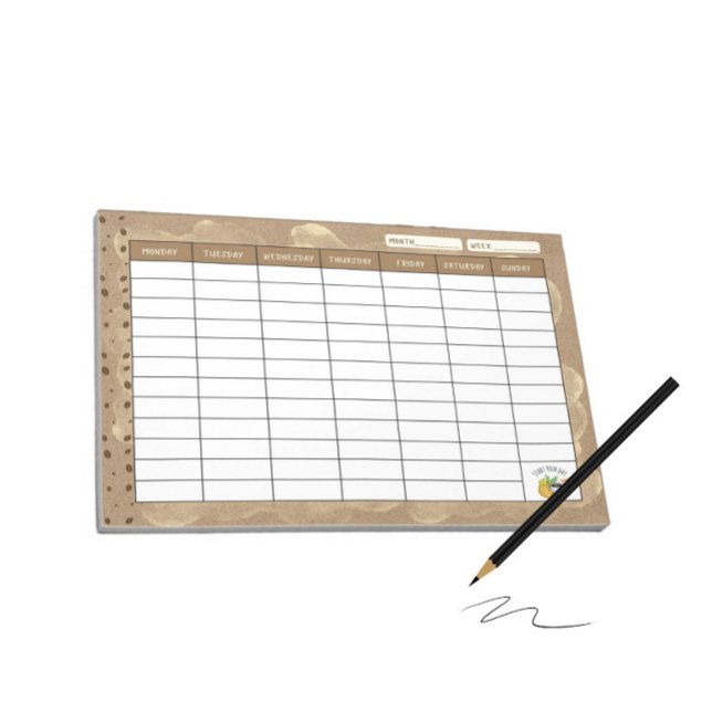 Bloc De Notas Planificador semanal para los amantes del café (Subido por el creador)