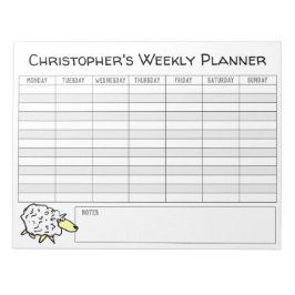 Bloc De Notas Planificador semanal para personalización con elec