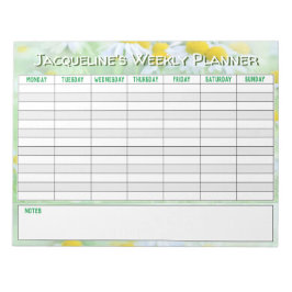 Bloc De Notas Planificador semanal para personalización con elec