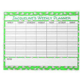 Bloc De Notas Planificador semanal para personalización con elec