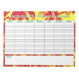 Bloc De Notas Planificador semanal para personalización con elec