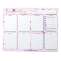 Planificador semanal | Patrón de flores silvestres