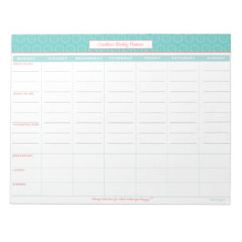 Bloc De Notas Planificador semanal personalizado