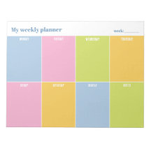 Planificador Semanal Personalizado Arcoíris Pastel