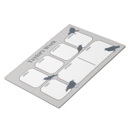 Bloc De Notas Planificador semanal personalizado de Black Crows