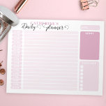 Bloc De Notas Planificador simple de Pink Daily Hourly de 6:00 a<br><div class="desc">Si te gusta estar organizado a cada hora del día,  este planificador personalizado es perfecto para ti. Con tonos rosas y combinaciones de fuentes modernas,  esta plantilla es sencilla de usar y completamente personalizable.</div>