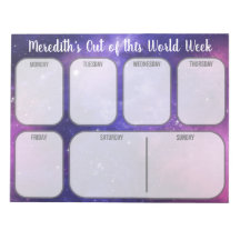 Planner de cielo aéreo nocturno púrpura personaliz