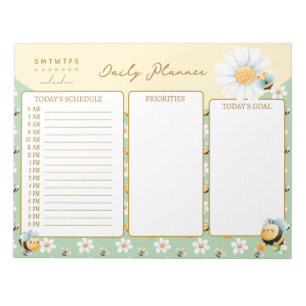 Bloc De Notas Planner de Personalizado de abejas con burbujas