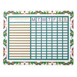 Bloc De Notas Planner de seguimiento semanal de crecimiento de j