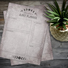 Bloc De Notas Planner personalizado de Gótico de cosecha en fase