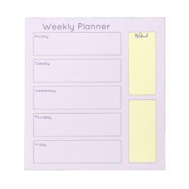 Bloc De Notas Planner semanal de bonito