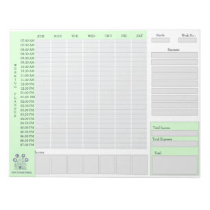 Bloc De Notas Planner semanal de limpieza de casas Rastreador