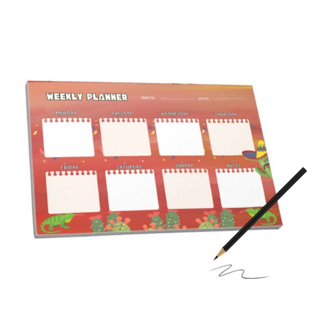 Bloc De Notas Planner semanal estilo mexicano (Subido por el creador)
