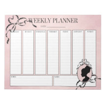 Planner semanal estilo victoriano 60 Cameo Notepad