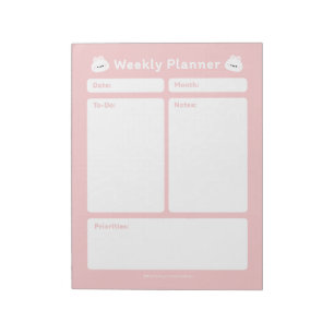 Bloc De Notas Planner semanal Minimalista simple