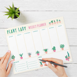Bloc De Notas Plant Lady Weekly Planner