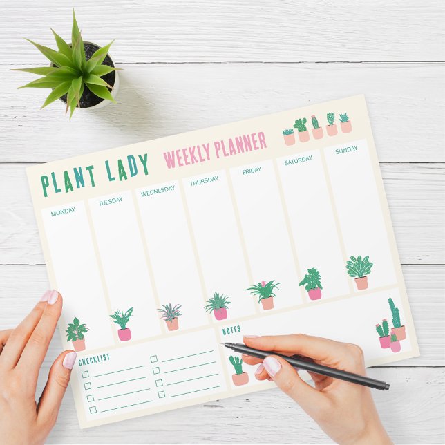 Bloc De Notas Plant Lady Weekly Planner (Subido por el creador)