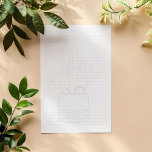 Bloc De Notas Planta de la casa, maceta de la planta rodeada de<br><div class="desc">Planta de la casa,  papel de nota con forro de Bloc de notas con forro de almazara en un color similar.</div>