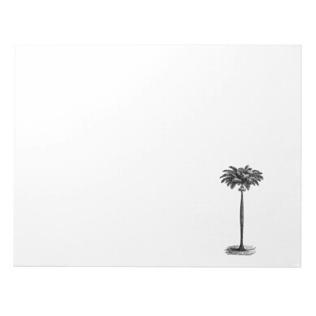 Bloc De Notas Plantilla de árbol de palmas de la isla tropical v (Frente)