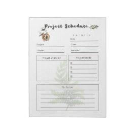 Bloc De Notas Plantilla de calendario de proyecto integral