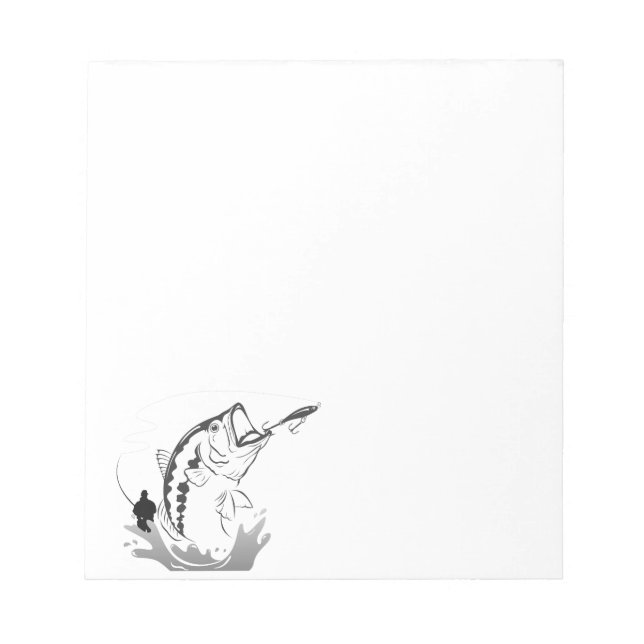 Bloc De Notas Plantilla de club de pesca (Frente)