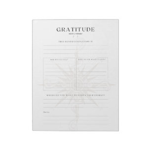 Bloc De Notas Plantilla de diario de gratitud mensual