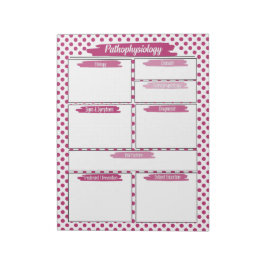 Bloc De Notas Plantilla de Enfermería magenta-patofisiología