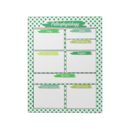 Bloc De Notas Plantilla de Enfermería verde-patofisiología