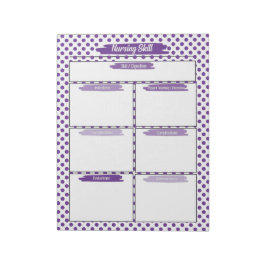 Bloc De Notas Plantilla de habilidades estudiantiles de Enfermer