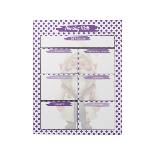 Bloc De Notas Plantilla de habilidades estudiantiles de la Enfer (Lado Izquierdo)