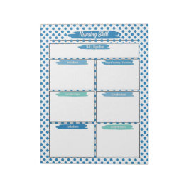 Bloc De Notas Plantilla de habilidades para estudiantes de Enfer