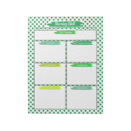 Bloc De Notas Plantilla de habilidades para estudiantes de Enfer