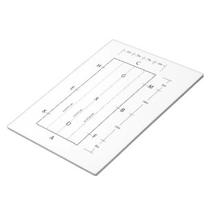 Bloc De Notas Plantilla de la Arena Dressage Caballo