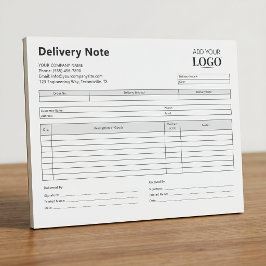 Bloc De Notas Plantilla de Nota de Entrega | Formulario con Logo