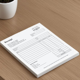 Bloc De Notas Plantilla de recepción de ventas | Formulario de t