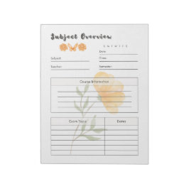 Bloc De Notas Plantilla definitiva de planificador de estudio di