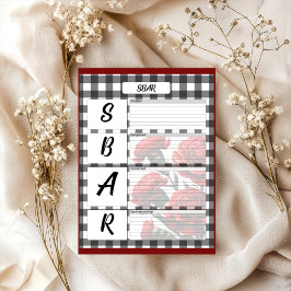 Bloc De Notas Plantilla Floral Blanco y Negro_ SBAR