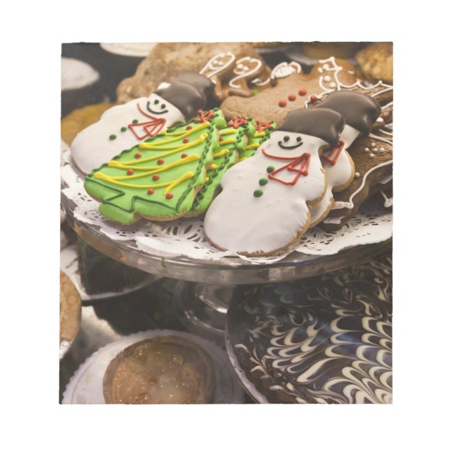 Bloc De Notas Plato de galletas frescas de Navidad (Frente)