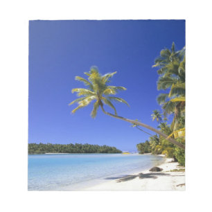 Bloc De Notas Playa bordeada de palmeras Islas Cook